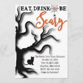 Halloween-Einladung essen, trinken, u. sind Einladung