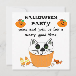 Halloween-Einladung für Cupcake-Party Einladung