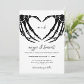 Halloween-Einladung, gotische Hochzeit Einladung (Stehend Vorderseite)