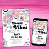 Halloween Einladung Kind Niedlich Retro Geist Gebu