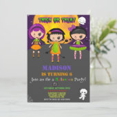 Halloween Einladung Kinderkostüm Party (Stehend Vorderseite)