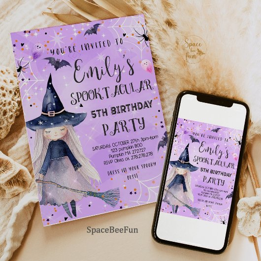 Halloween Einladung Kostüm Party Hexe