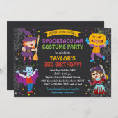 Halloween-Einladung, Kostüm-Party, Kinder Einladung (Vorne/Hinten)