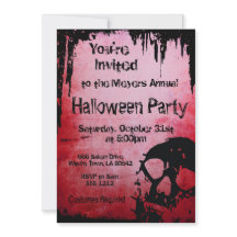 Halloween-Einladung mit dem Schädel