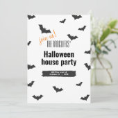Halloween-Einladung mit Fledermäusen Einladung (Stehend Vorderseite)