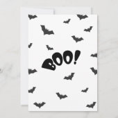 Halloween-Einladung mit Fledermäusen Einladung (Rückseite)