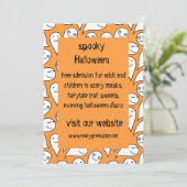 Halloween-Einladung mit Geist Einladung (Stehend Vorderseite)