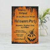 Halloween-Einladung mit Pumpkin Einladung (Stehend Vorderseite)