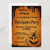 Halloween-Einladung mit Pumpkin Einladung (Vorne/Hinten)