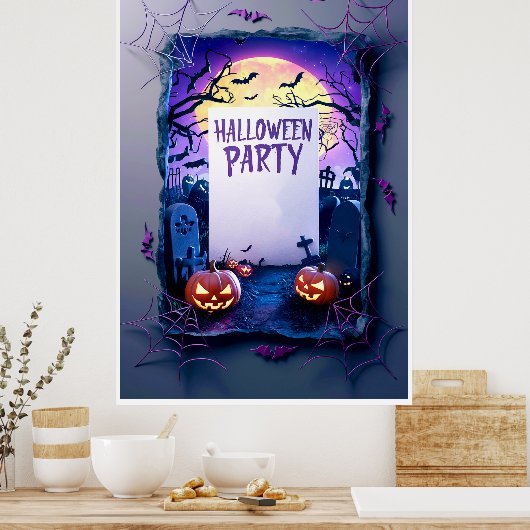 Halloween-Einladung Poster (Küche)