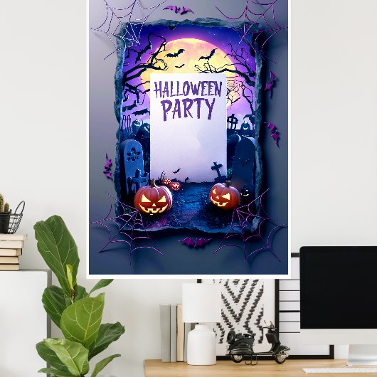 Halloween-Einladung Poster (Heimbüro)
