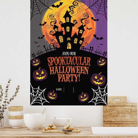Halloween-Einladung Poster (Küche)