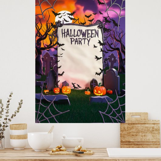 Halloween-Einladung Poster (Küche)