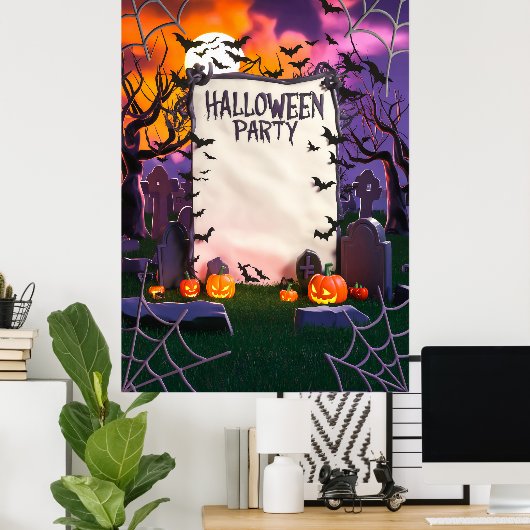 Halloween-Einladung Poster (Heimbüro)