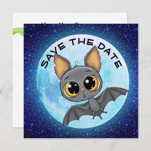 Halloween-Einladung Save The Date (Vorne/Hinten)