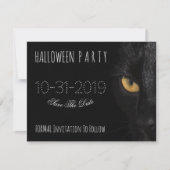 Halloween Einladung Save the Date Beängstigend Cat (Vorderseite)