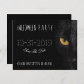 Halloween Einladung Save the Date Beängstigend Cat (Vorne/Hinten)
