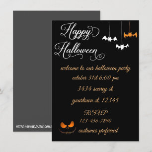 Halloween-Einladung schreib deinen Text Einladung
