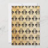 Halloween-Einladung - Skull & Crossbones Save The Date (Rückseite)