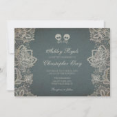 Halloween-Einladung - Vintag grau Einladung (Vorderseite)