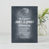 Halloween-Einladung von Schädel und Knochen Einladung (Stehend Vorderseite)