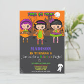 Halloween Einladung Voodoo Puppen einladen (Stehend Vorderseite)