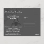 Halloween-Einladung zum Gothic Postkarte (Rückseite)