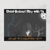Halloween-Einladung zum Gothic Postkarte (Vorderseite)