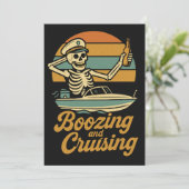 Halloween-Einladung zur Schifffahrt Einladung (Stehend Vorderseite)