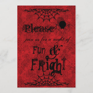 Halloween-Einladungen in Kranzrot Einladung