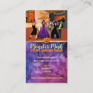 Halloween Einladungen Visitenkarten