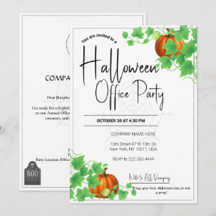 Halloween Einladungen White Card