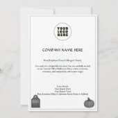 Halloween Einladungen White Card (Rückseite)