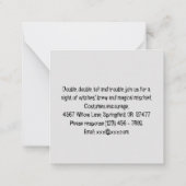 Halloween Einladungs-Flachkarte Mitteilungskarte (Rückseite)