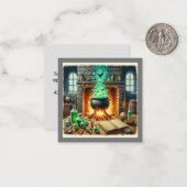 Halloween Einladungs-Flachkarte Mitteilungskarte (Vorderseite/Rückseite Beispiel)