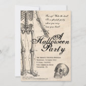 Halloween-Einladungs-Herr Bones Skeleton Party Einladung (Vorderseite)