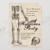 Halloween-Einladungs-Herr Bones Skeleton Party Einladung (Vorne/Hinten)