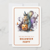 Halloween-Einladungs-Karte für Wasserfarben Einladung (Vorderseite)