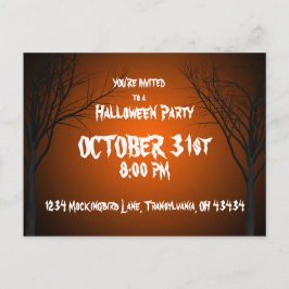 Halloween-Einladungs-Postkarte Ankündigungspostkarte