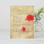 Halloween Einladungskarte mit Blutspenden Einladung (Stehend Vorderseite)