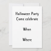 Halloween Einladungstag der toten Hexe Einladung (Rückseite)