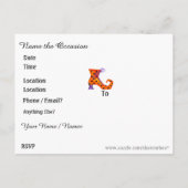 Halloween (Eintropfen) Einladung nach der Postkart (Rückseite)