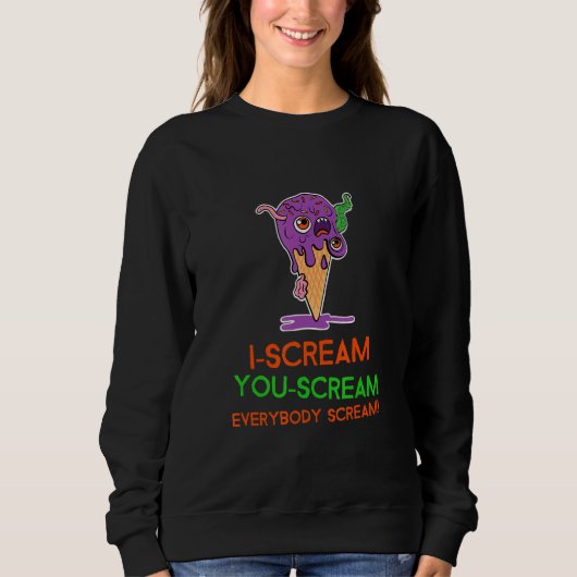 Halloween-Eiscreme I-Schrei Sweatshirt (Vorderseite)