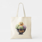 Halloween Eiscreme Kürbis Tragetasche (Rückseite)