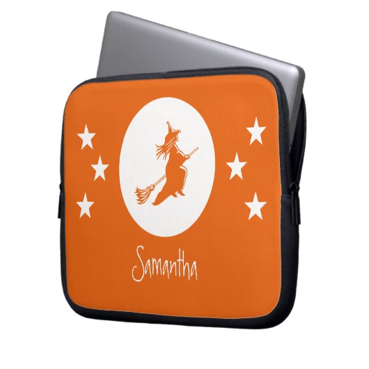 Halloween Electronics Sleeve, Orange Laptopschutzhülle (Vorderseite Links)