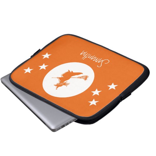 Halloween Electronics Sleeve, Orange Laptopschutzhülle (Vorne Knopf)