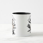 Halloween Elegance: Die fliegende siamesische Katz Tasse (Zentrum)