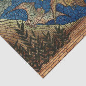 Halloween Elegant Blue Gold Mosaik Bat Beautiful Seidenpapier (Ausschnitt)