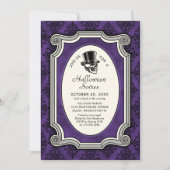 Halloween Elegante Gesellschaftsparty Einladung (Vorderseite)