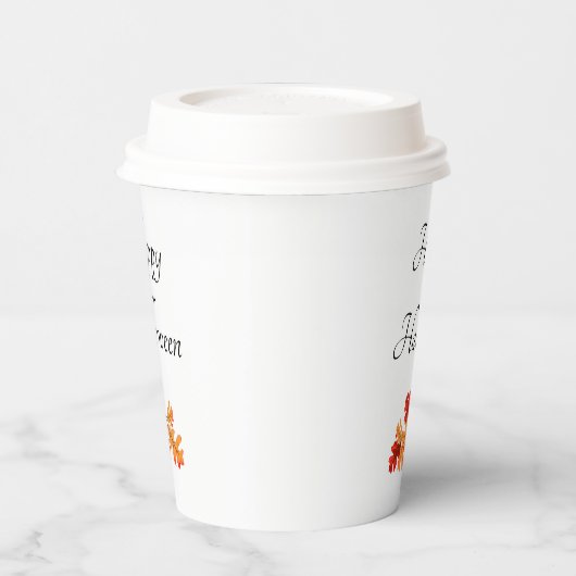 Halloween Elegante Herbstlaube Pappbecher (Links)